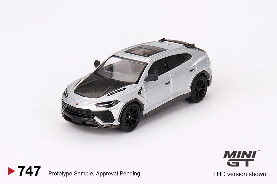 MINIGT 1/64 Lamborghini Urus Performante Grigio Nimbus MGT00747-MJ Car Alloy Diecast Metal Model Kids Xmas Gift Toys for Boys