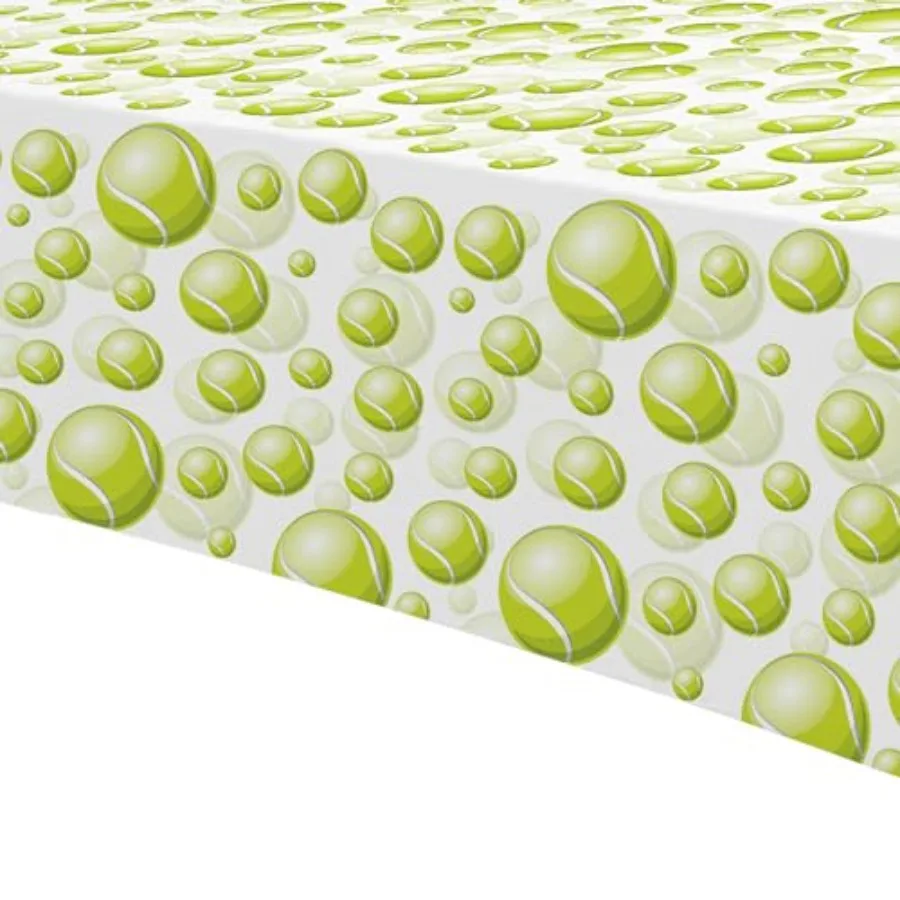 Nappe de fête de Tennis, décorations pour anniversaire, réception-cadeau pour bébé, balle de sport jetable, fournitures de fête d'anniversaire, couverture de Table