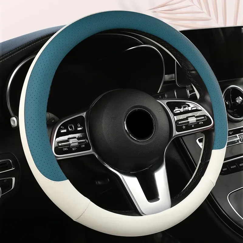 

Car Steering Wheel Cover for 37-38CM Leather Breathable Fabric Braid Car Steering-Wheel Cover Auto Interior Accessories