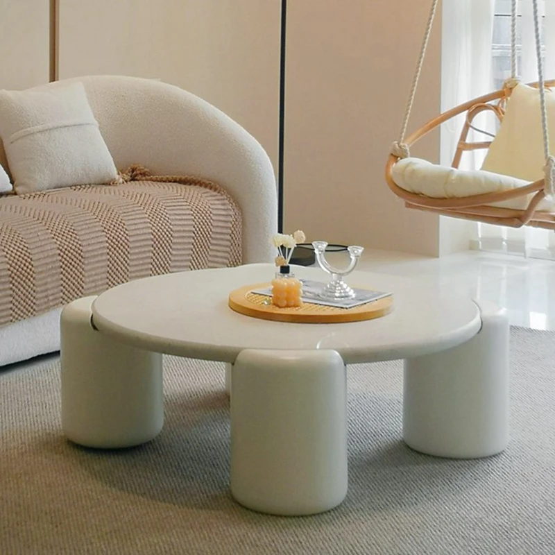 طاولة القهوة المستديرة الشمال الحديثة بسيطة الإيطالية الحد الأدنى جميع الخشب الصلب شقة صغيرة طاولة القهوة المستديرة المربعة #2