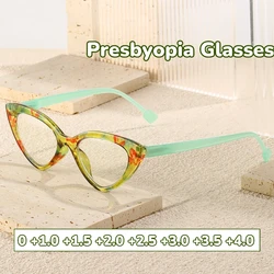 Trends Elderly High-definition Presbyopia Glasses Ultra Light Cat Eye Reading Glasses Blue Light Blocking Eye Protection Eyewear