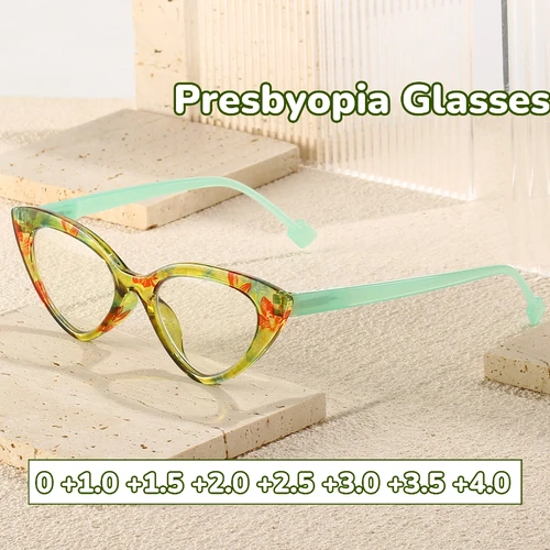 Tendencias para personas mayores, gafas para presbicia de alta definición, gafas de lectura ultraligeras tipo ojo de gato, gafas de protección ocular con bloqueo de luz azul