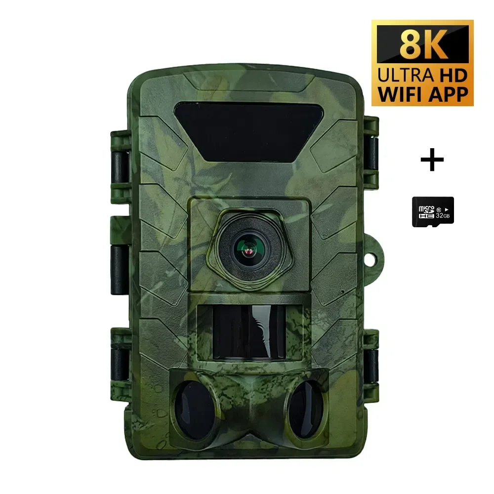 

PR803W 8K WiFi Trail Camera - IP66 Waterproof, Infrared Night Vision, Motion Detection, APP for Wildlife Hunting & Security