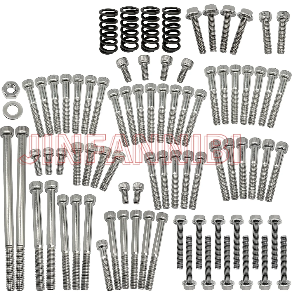 

84 шт., комплект винтов двигателя из нержавеющей стали 304 для Honda Sportrax 250 2001-2005 2006 2007 2008