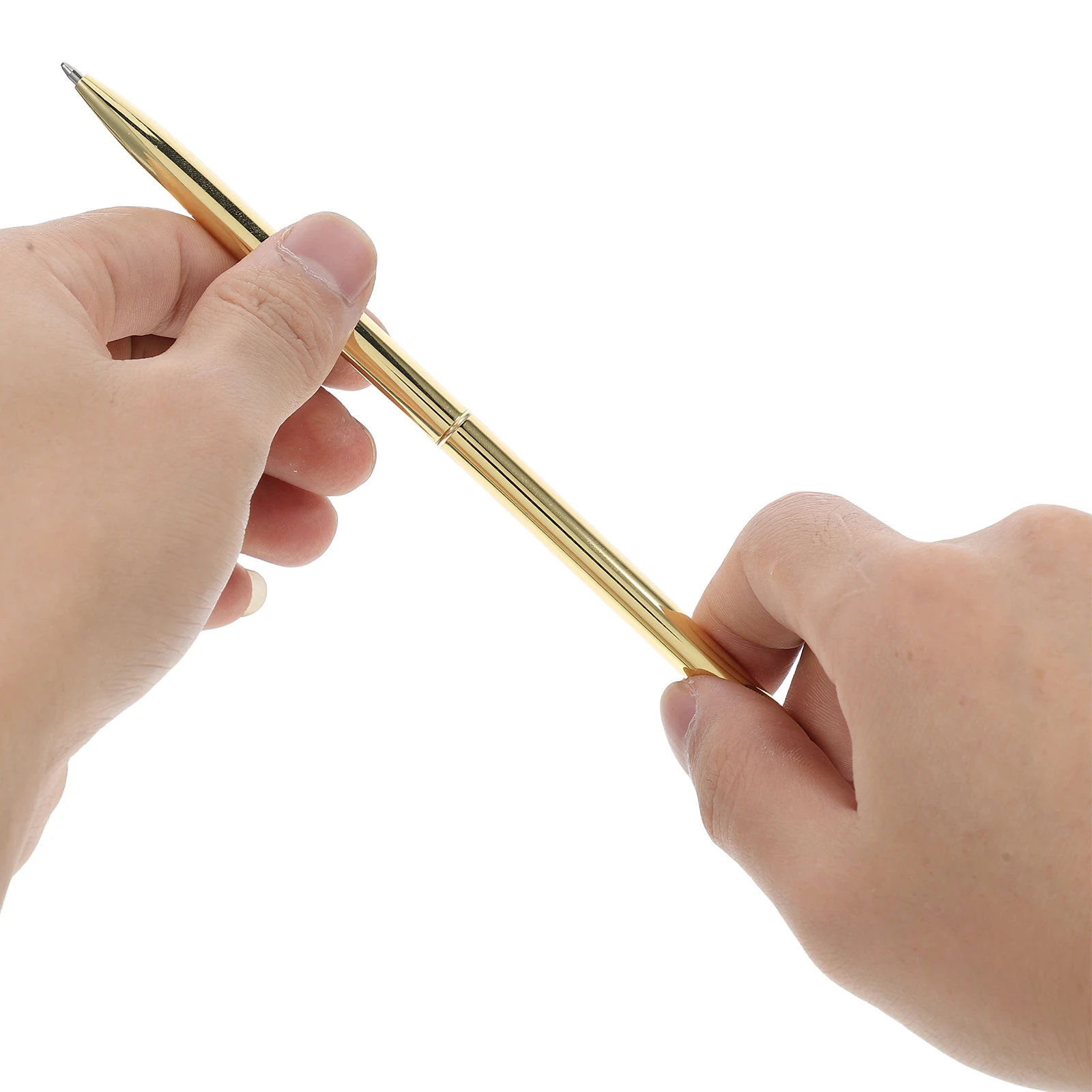 

5Pcs Rotary Ballpoint Pens Metal Rotating Black Ink Smooth Writing Business Office Student Teacher Ballpoint Pen