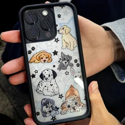 2025 Wildflower 3D Puppy Party Dalmatian Husky Phone Case For iPhone 13 12 14 15 16 17 Pro Max Plus Dog Cute Cartoon WF Protect