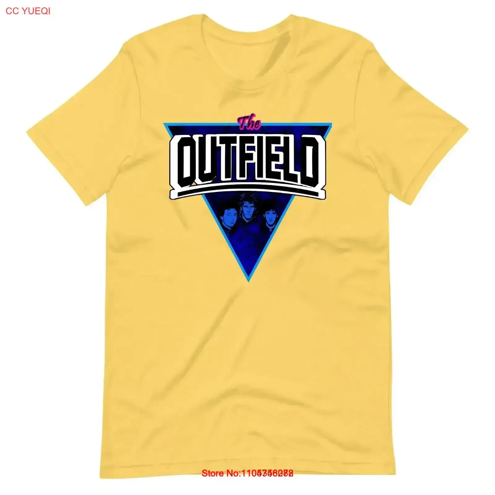 NUEVA Camiseta Amarilla de la Gira del Álbum de The Outfield Band para Fans, Tallas S a 5XL, Estilo Vintage QB45, Lavada, para Hombre, Uso Diario, Transpirable