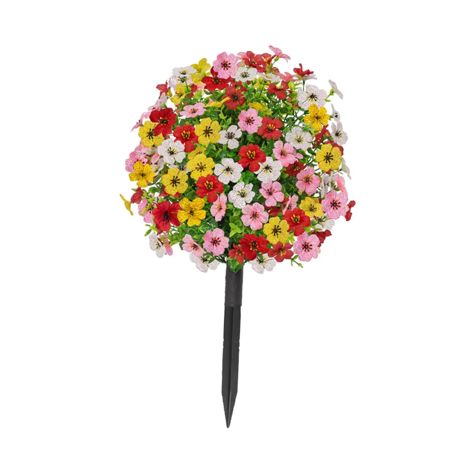 Artificial Flower Garden Stake Realistic Violet Flower Height 24