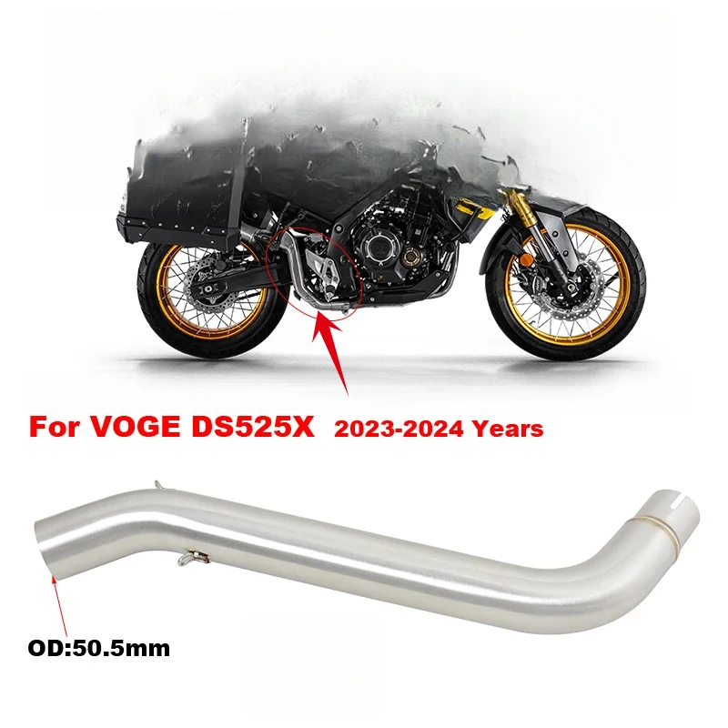 

Stainless Steel 51MM Slip-On Muffler Link Pipe for VOGE DS525X 2023 2024 Motorcycle Exhaust System