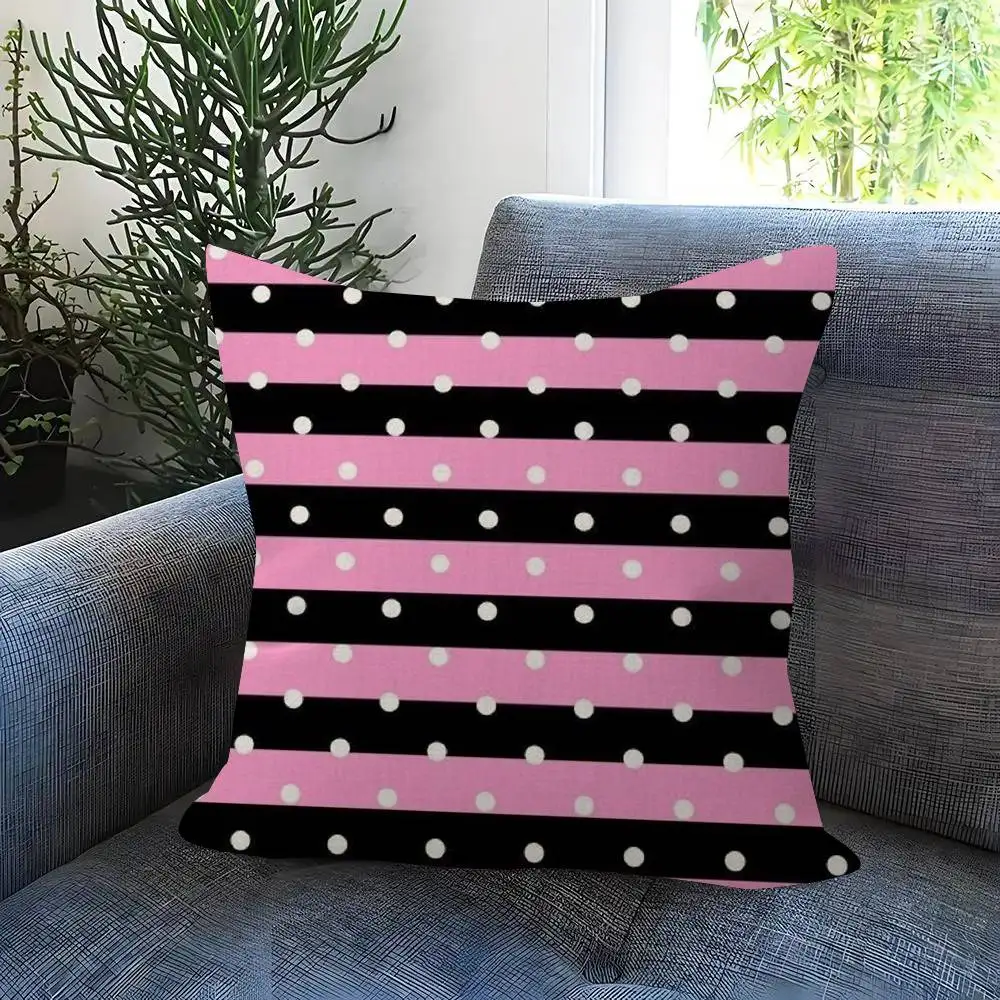 Modischer Polka-Dot-Figurenkissenbezug, Dekorativer Kissenbezug für Feiertage – Detail 12