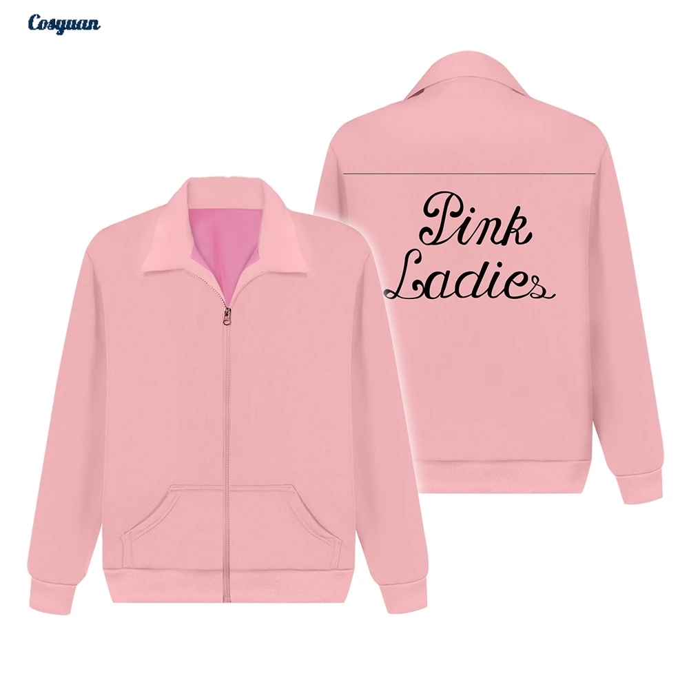 Disfraz de Cosplay de Rise of the Pink Ladies, Sudadera con Capucha de Rydell High, Disfraz de Halloween para Mujer, Disfraz de Carnaval