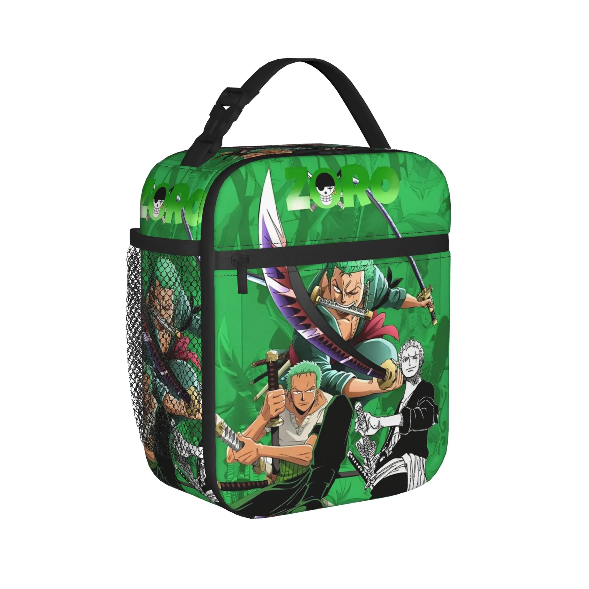 

Luffy Anime Roronoa Zoro Insulated Lunch Bags Thermal Bag Reusable,Meal Container Leakproof Tote Lunch Box Food Handbags