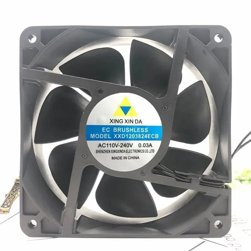 for New Original 12038MM Axial Flow Fan EC Fan Wide Voltage 100V-240V 12CM Cooling Fan