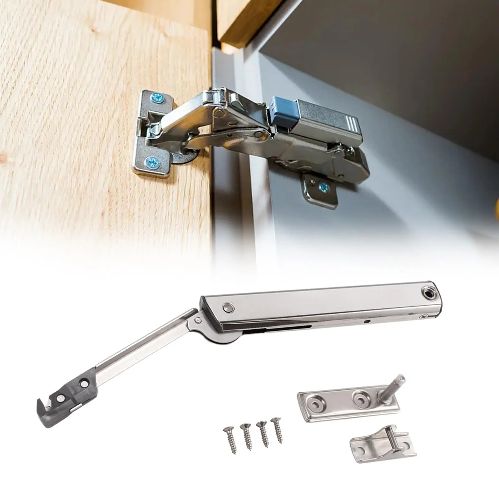 Randomly Stop Hinge,Lift up Stay Support Hinge,Cupboard Closet Easy to Install Home Cabinet Door Hinge Adjustable for Toy Box