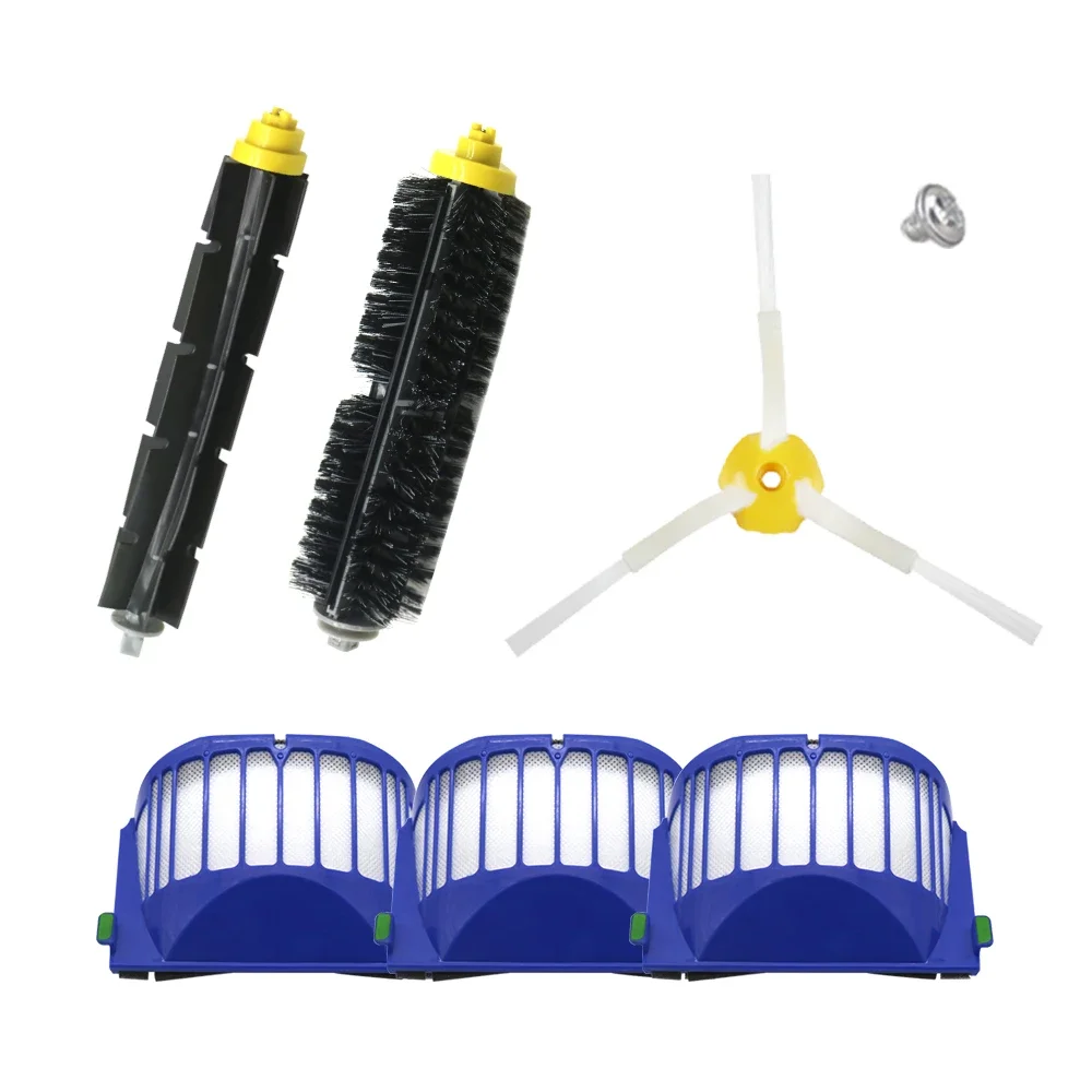 Set filtro AeroVac blu kit spazzola principale spazzola laterale per iRobot Roomba serie 600 620 630 650 660 sostituzione accessori