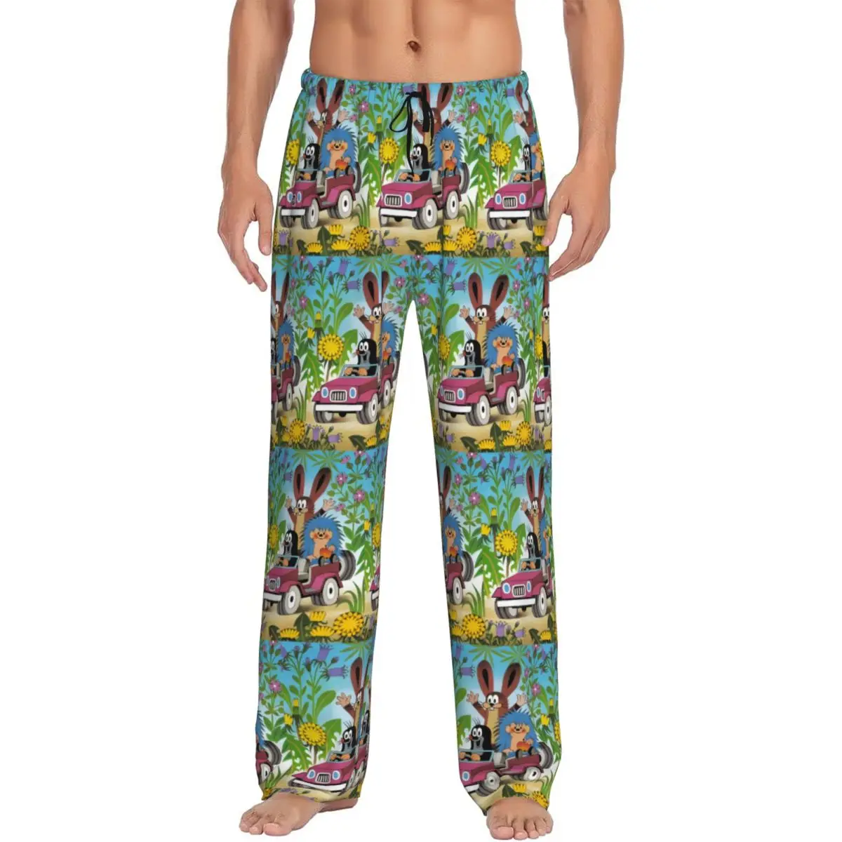 

Мужские пижамные штаны «Маленький крот», милая одежда для сна с героями мультфильмов, эластичные штаны для сна с карманами