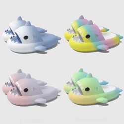 Children Boy's and Girl's Shark Gradient Outdoor Beach Pool Shower Shoes With Thick Sole and Deep Heel Footbed Antiskid Shoes