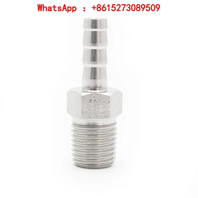 316L stainless steel 1/4NPT threaded terminal pagoda to 3 6 8 10mm gas pipeline pressure gauge adapter