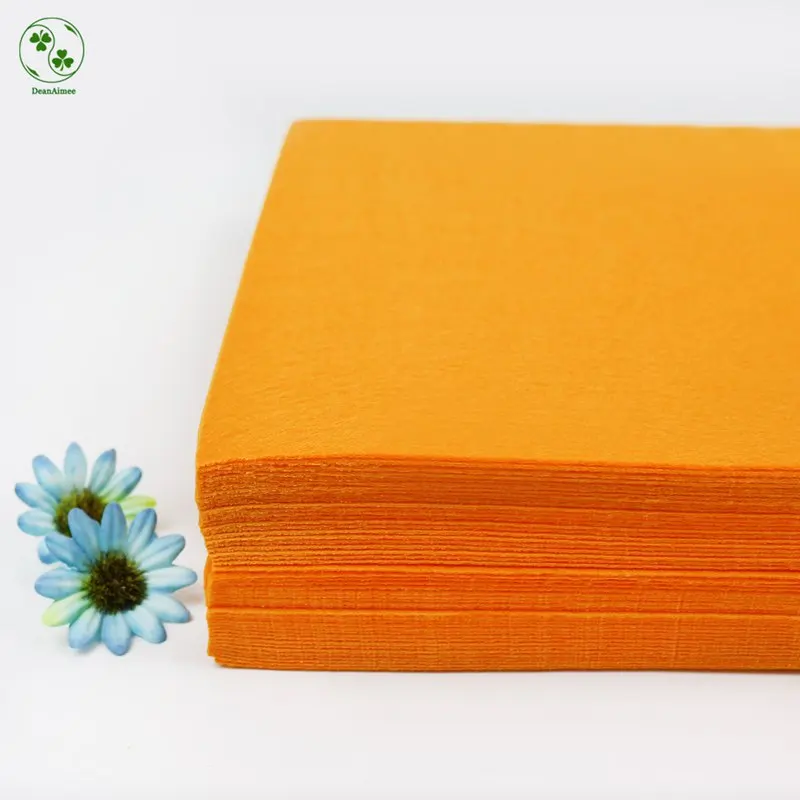 30X30CM Felt Plain Bright Orange Handmade NonWoven Felt Fabric Polyester Needlework Sewing Felt Cloth Craft Toys Dolls DIY Cloth