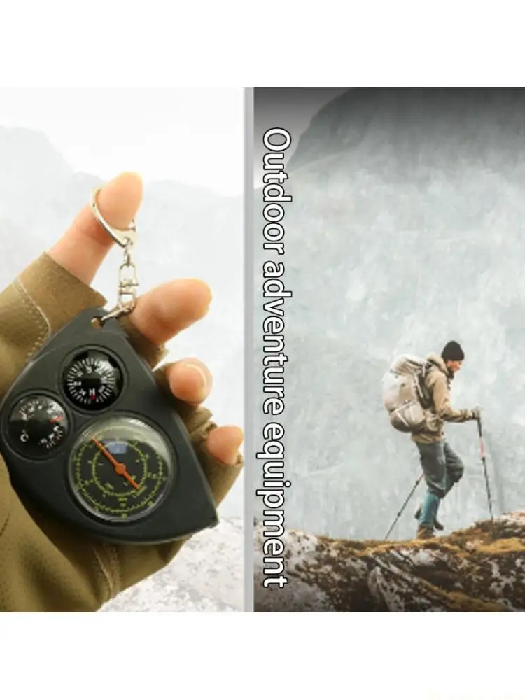 31BE Portable Keychain Compasses Accurate Distance Measurement Tool High precisions Hiking Compasses Outdoor Navigation Tool