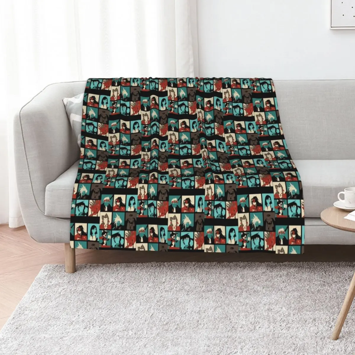 Fantasy Final Seven Throw Blanket Cozy Throw Blanket Birthday Gift for Him Her