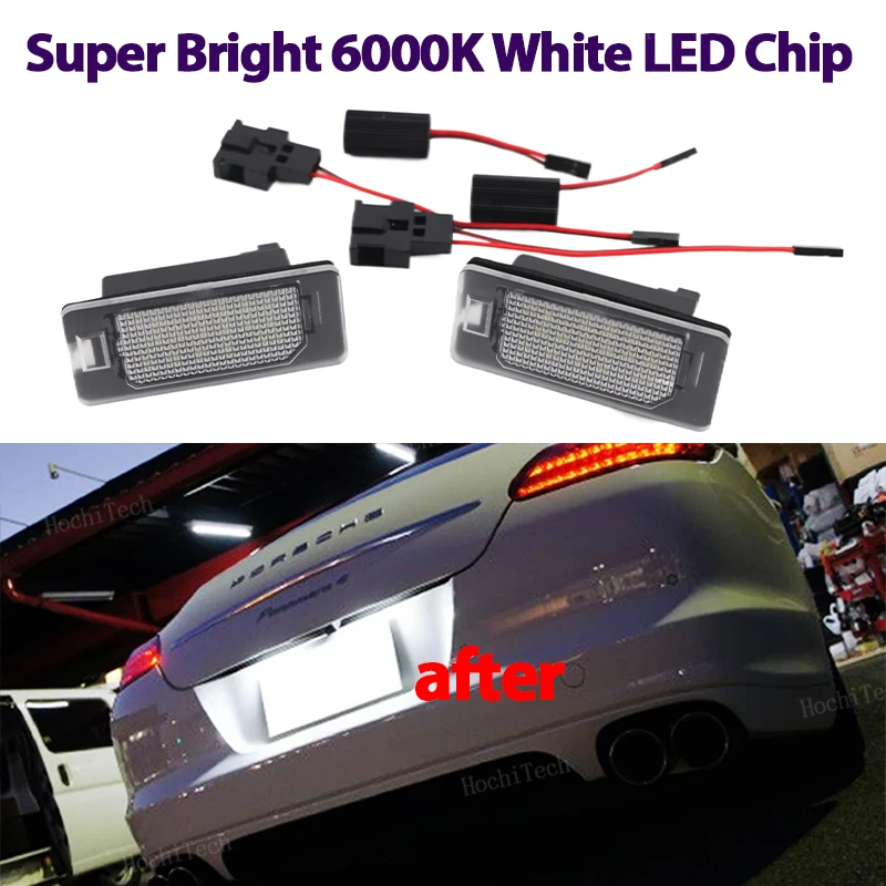 2x Canbus LED Number License Plate Light Lamp For Porsche Panamera 970 4D 2010-2016 8TO943021