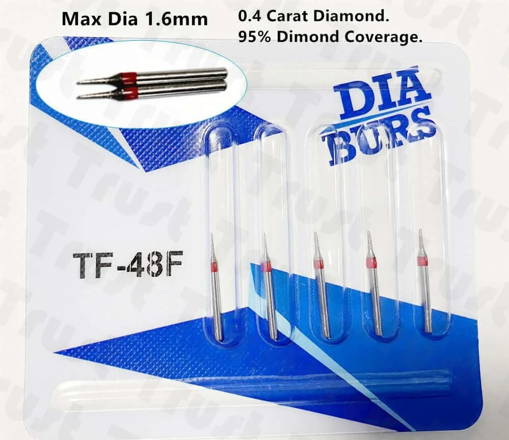 50Pcs Dental Enamel Reduction Diamond Burs WR TF Interproximal Stripping Bur IPR 5pcs/Card