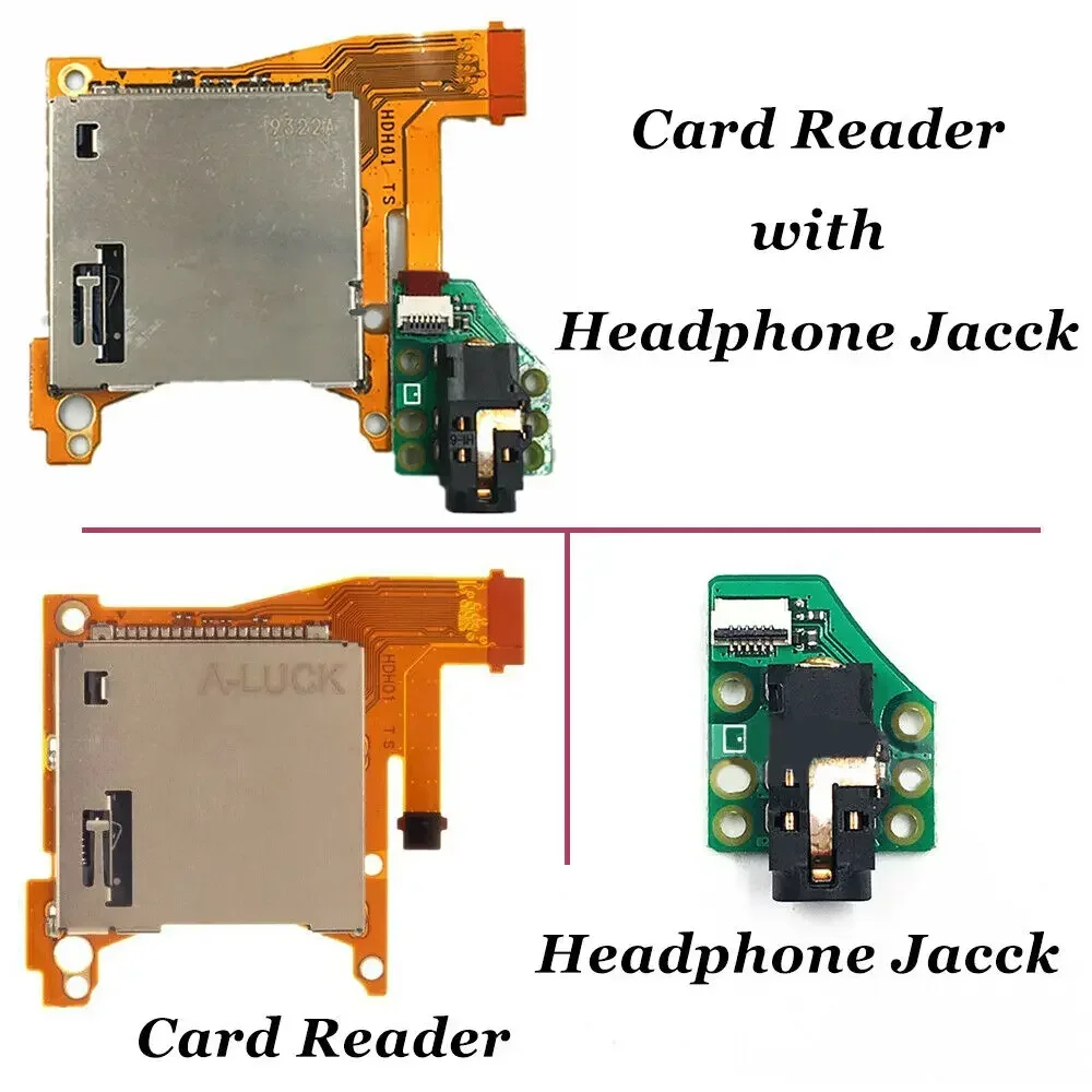 Game Card Cartridge para Nintendo Switch Lite, Slot Reader, Headphone Jack Substituir