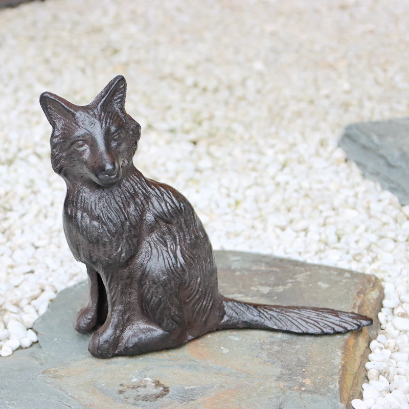Vintage Rustic Dog Cast Iron Door Stop For Home Indoor Garden Decoration Farm House Accents Hand Crafted Stand Animal Figurines