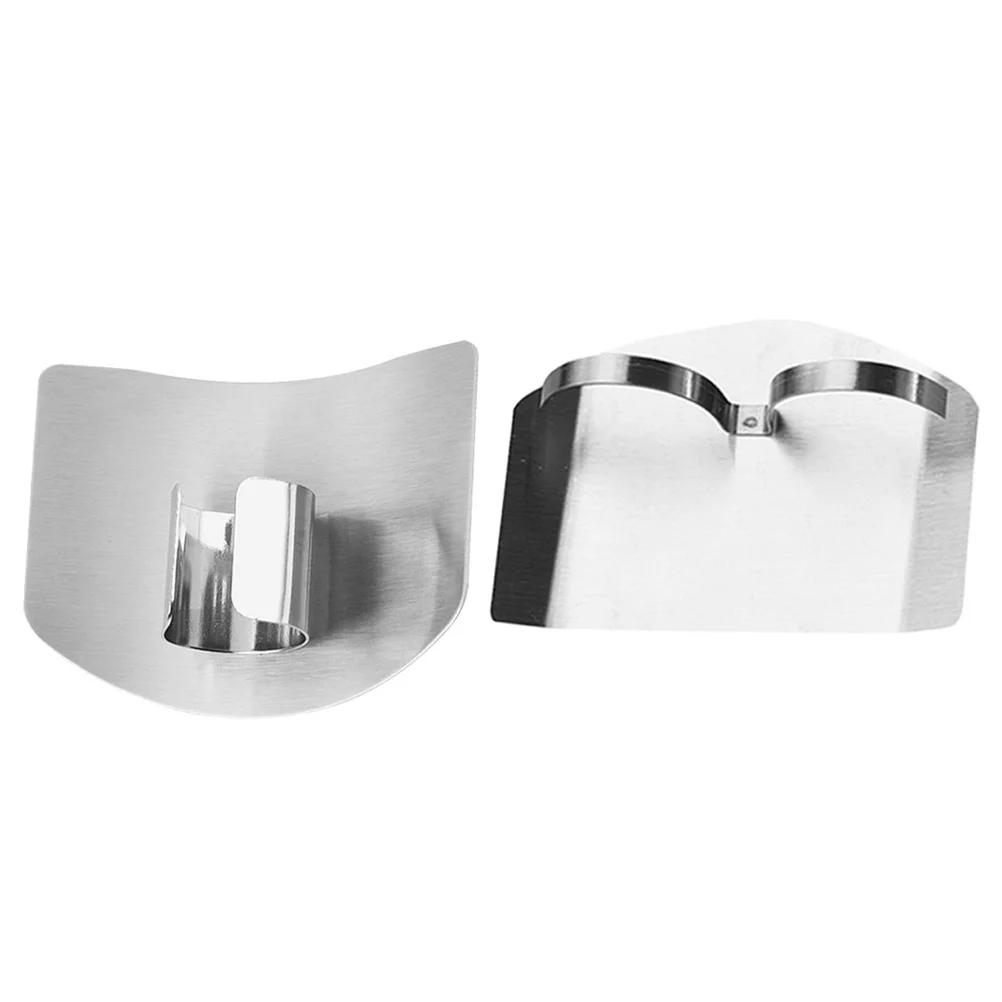 

2Pcs Metal Finger Guard for Cutting - Sturdy Stainless Steel Kitchen Hand Protector for Chopping Slicing Safety Gadgets
