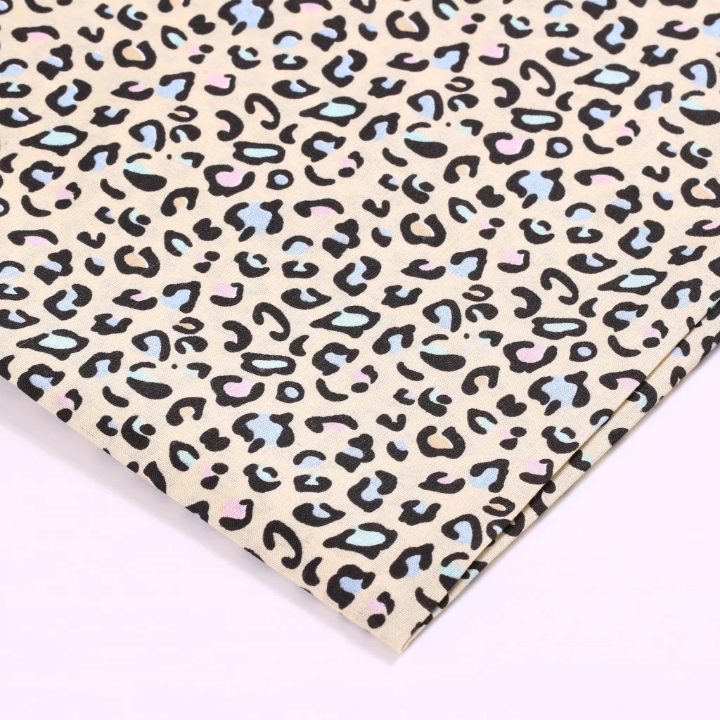 Printing Polyester Leopard Print Pattern Fabric For DIY Mouth Masks Women Dress Quilting Garment Patchwork Accessories 100x150cm