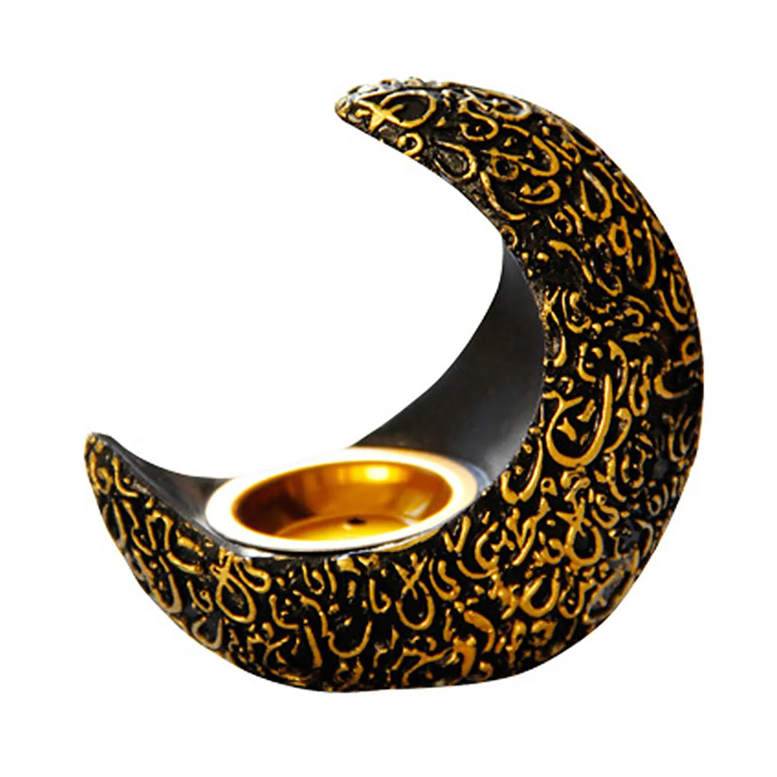 

Arab Style Moon Shape Incense Burner Relieve Stress Exquisite Resin Decorative Incense Burners For Meditation Room EID