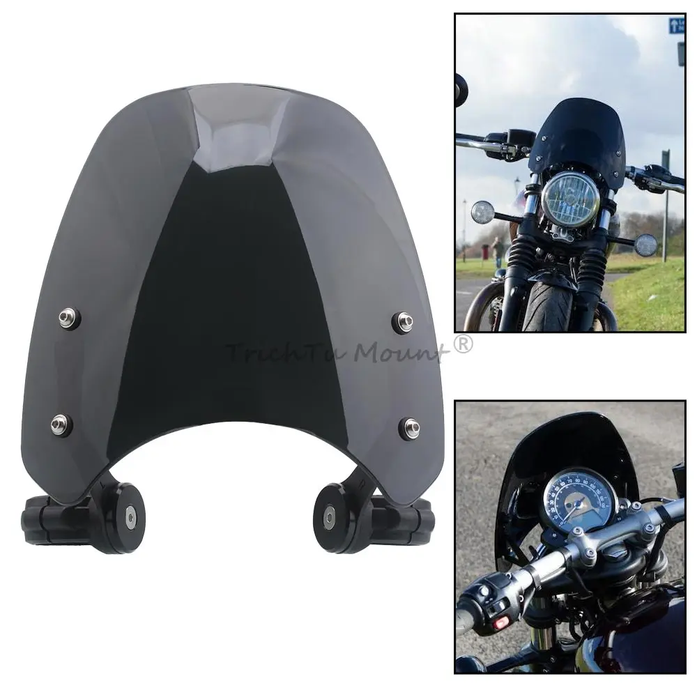 

For Triumph Bonneville Bobber 1200 Speedmaster 2017-2023 Motorcycle Flyscreen Windshield Wind Deflector Windscreen Wind Splitter