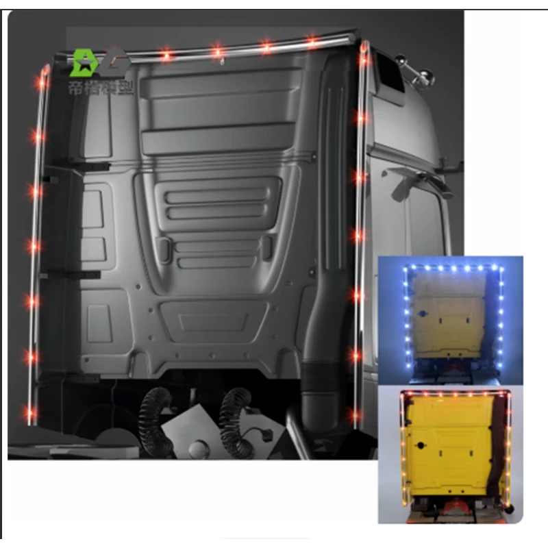 Luces Laterales LED de Metal RC 1/14 para Excavadora Hidráulica Tamiya, Camión Volquete, Camión SCANIA, MAN, VOLVO, Piezas de Repuesto DIY