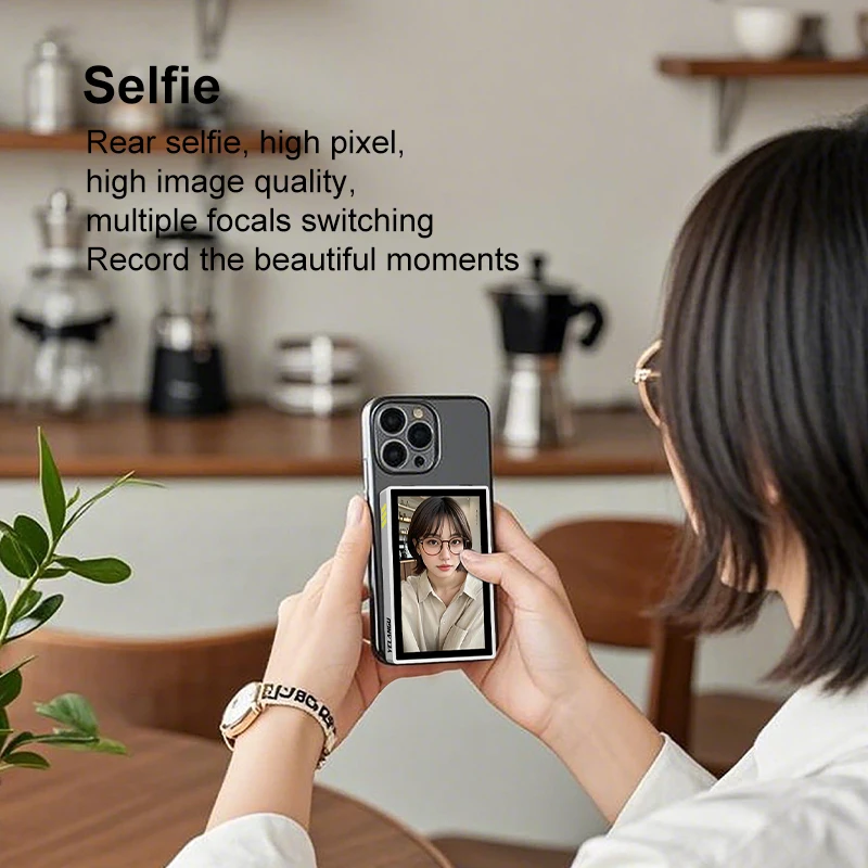 YELANGU TP01 모니터 화면 화웨이 IOS 안드로이드 전화 후면 카메라 무선 자기 Selfie 모니터 화면 VS Fotorgear MS01