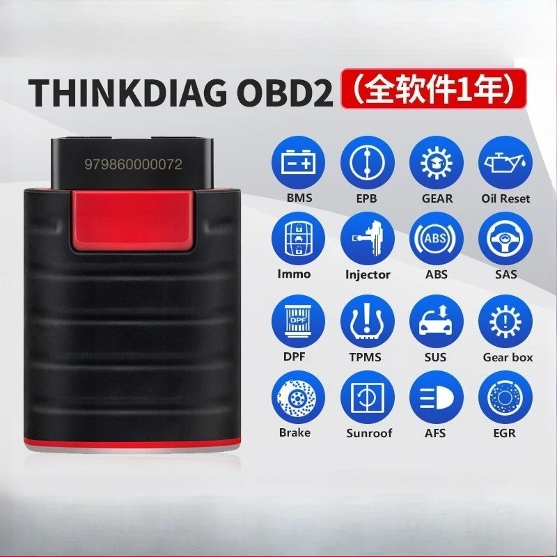 FOR Thin kDiag OBD2-Fahrzeugdiagnosegerät, mehrsprachige Überseeversion mit einem Jahr kostenloser Software, Großhandel