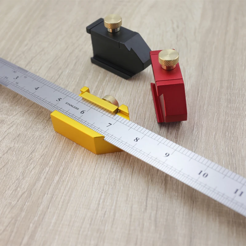 Imagem -04 - Régua de Aço com Localizador de Linha Bloco de Posicionamento Régua de Aço Fixa com 300 mm Ferramenta de Medição Faça Você Mesmo para Carpintaria