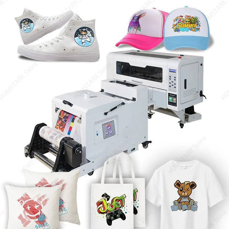 A3 DTF White Ink Transfer Printer, Heat Transfer Printing Machine for Cotton T‑Shirt Leather Fabric Garment Printing