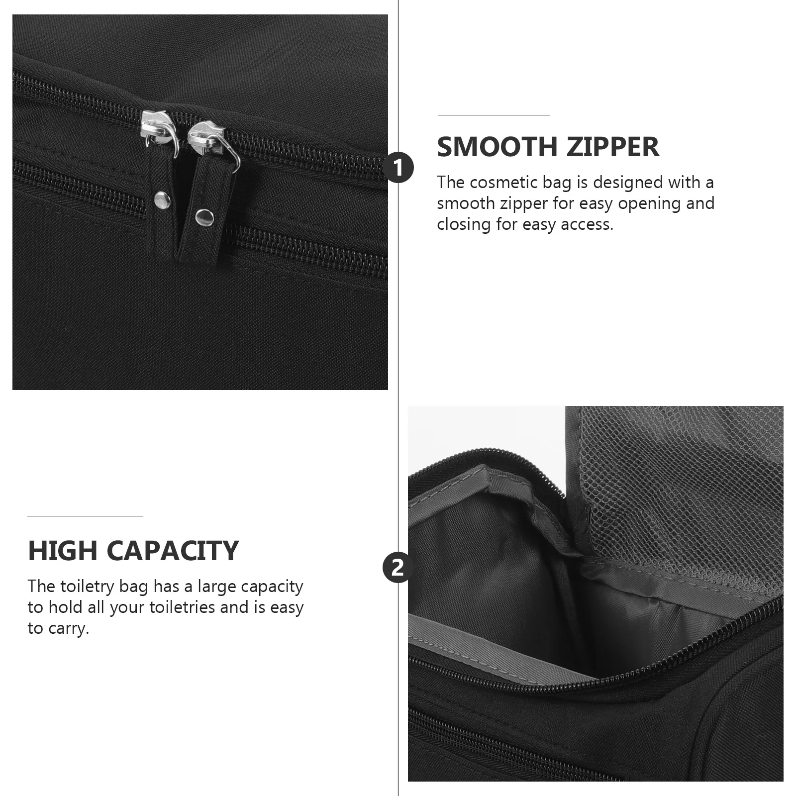 

Stylish Toiletry Bag for Travel Portable Organizer with Hook Ample Storage Compartments for Women Men on The Go