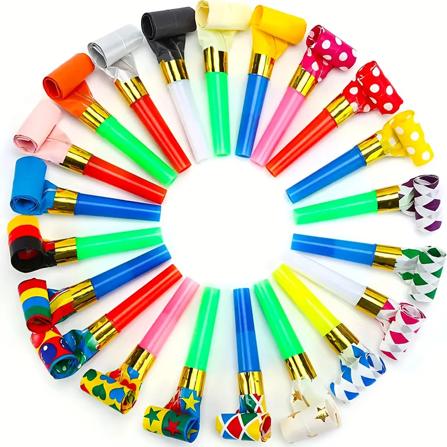 10pcs Party Blower, Colorful Noisemakers Birthday Blower Party Whistles New Years Party Noisemakers Party Blowouts Whistles Part