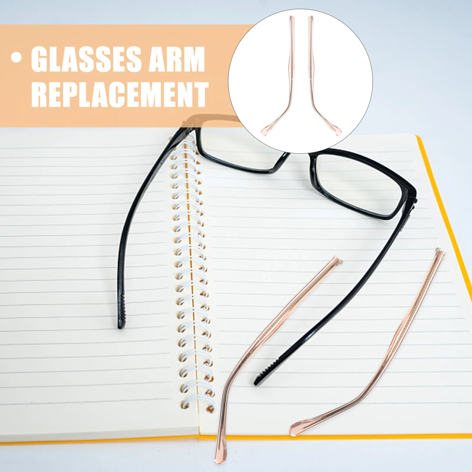 

1 Pair Glasses Arm Replacement Strong Plastic Metal Suitable Sunglasses Reading Glasses Repair Universal Replacement Temple
