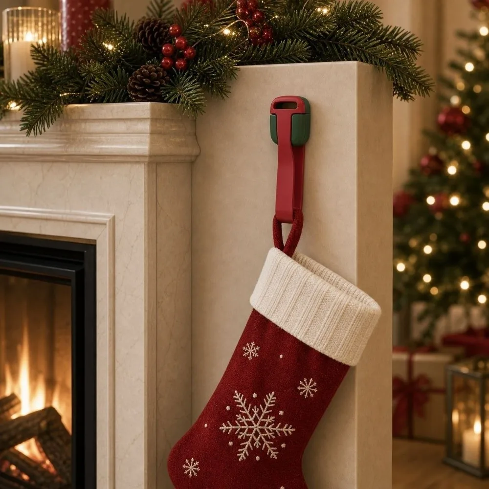 4pcs Reusable Christmas Storage Tie Silicone Cord Sorting Cable Strap Self Adhesive Cable Routing Stocking Display Ties