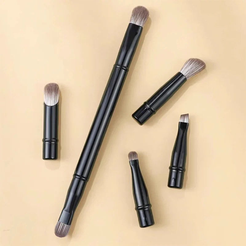 6 teile/satz Tragbare Make-Up Pinsel Ersatz Pinsel Kopf Lidschatten Eyeliner Lip Liner Pinsel Mini Detail Augen Make-Up-Tools