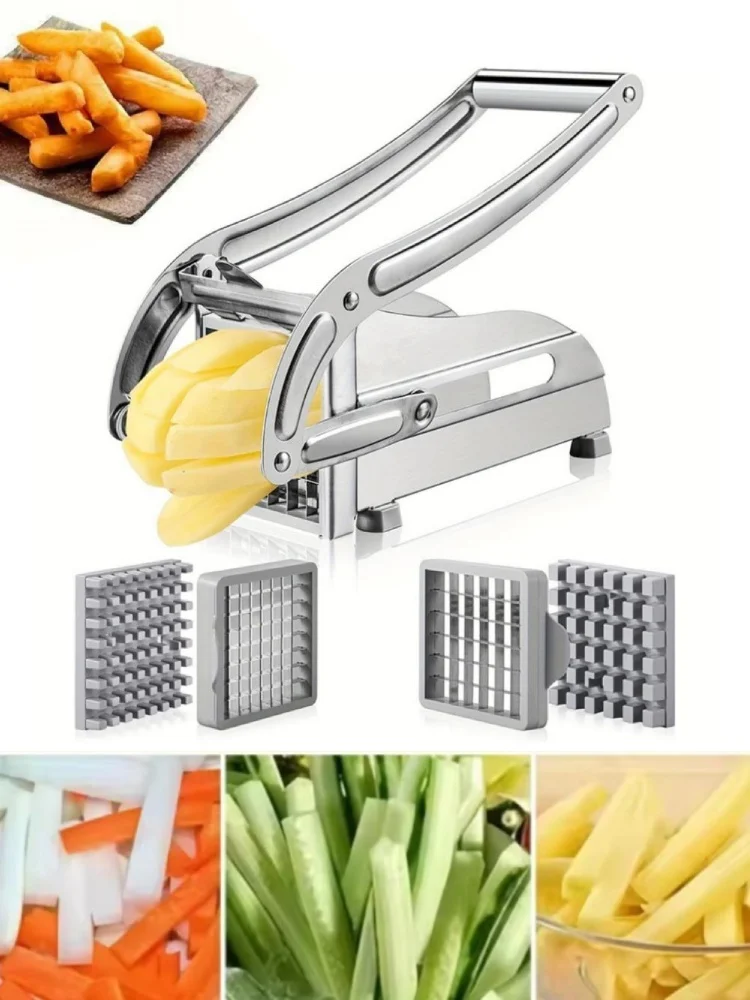 

Professional-Look Stainless Steel Vegetable Prep Tool with Replaceable Blades Suction Base for Potatoes Cucumber Tomato Slices