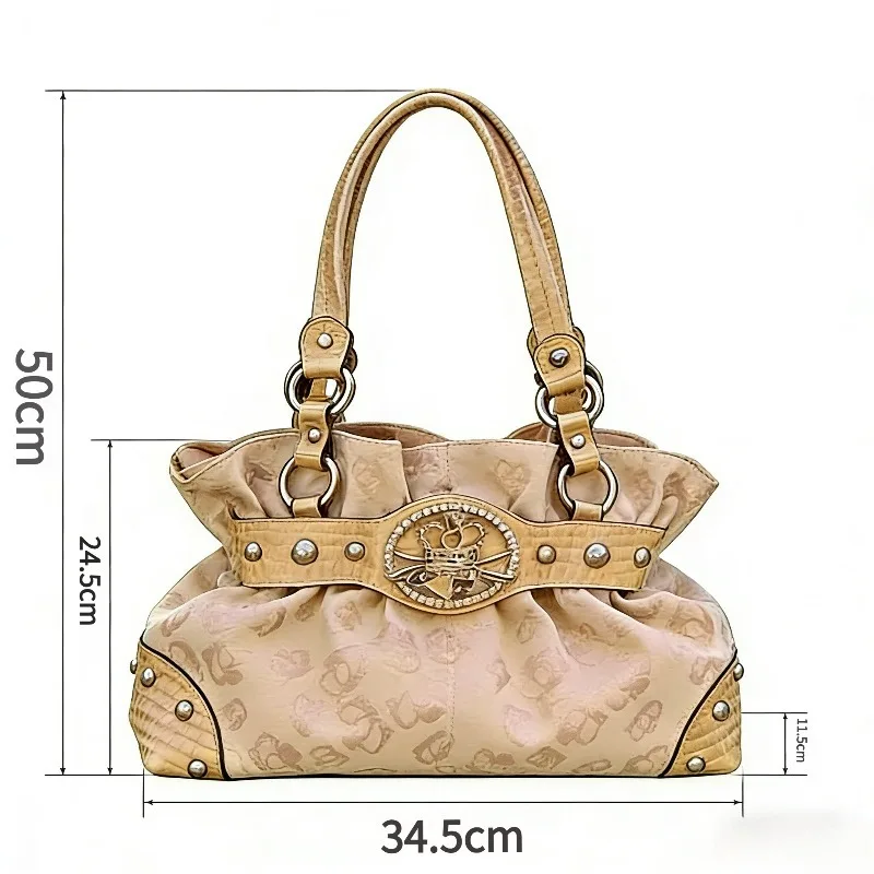 2026 Vintage Design Canvas Material Women's Portable Bowling Bag, Fashionable Large-capacity Versatile Single-shoulder Tote Bag