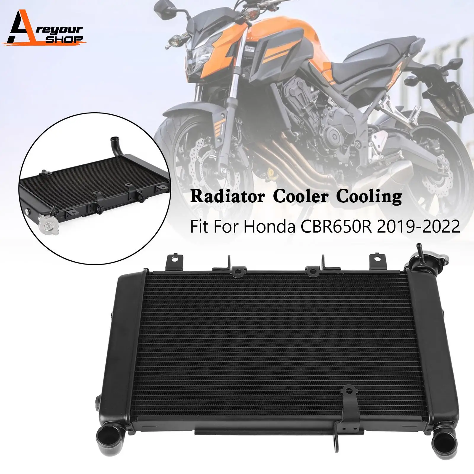 

Areyourshop Aluminium Engine Radiator Cooler Cooling Fit for Honda CBR650R 2019-2022