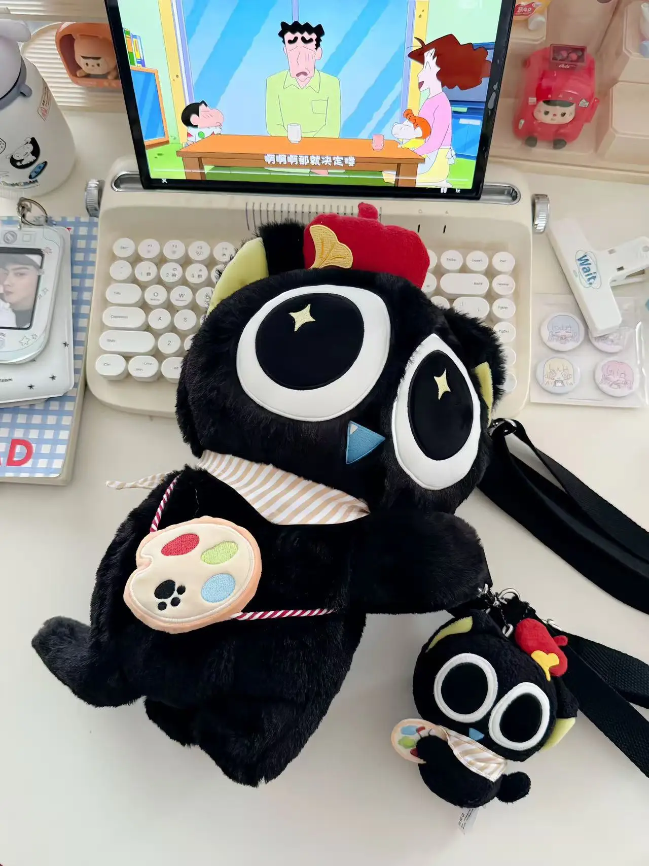 新しいかわいい漫画羅小黑バトルクロニクルバックパックぬいぐるみクロスボディバッグスタイリッシュな多用途バッグ誕生日ギフト