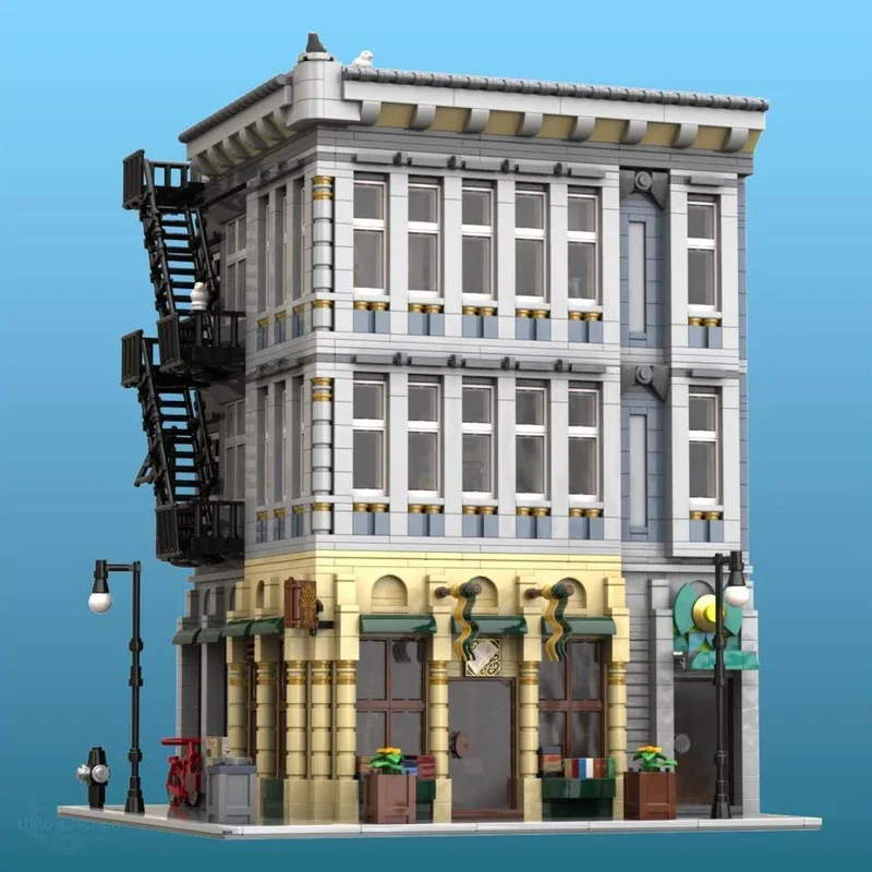 Blocs de Construction Moc Street View, livres de ville, technologie, brique, bricolage, jouet de Construction, ensemble de cadeaux de vacances