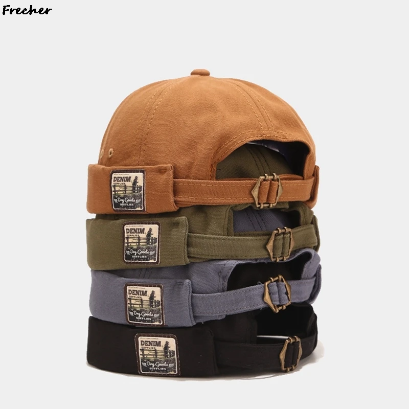 

Шляпы в стиле хип-хоп с регулируемой пряжкой, уличная модная шапка, летняя кепка без полей, дышащая хлопковая кепка-дыня, новый стиль