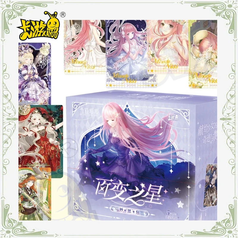 

KAYOU Miracle Nikki Collection Cards Cute Beautiful Girl Game Elegant Gorgeous Fashionable Dress Cards Fans Love Gifts